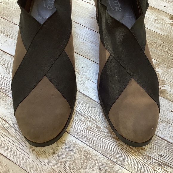 Arche Criss Cross Wedge Nubuck Slip-ons Shoes 41 Runs smaller - Picture 2 of 12